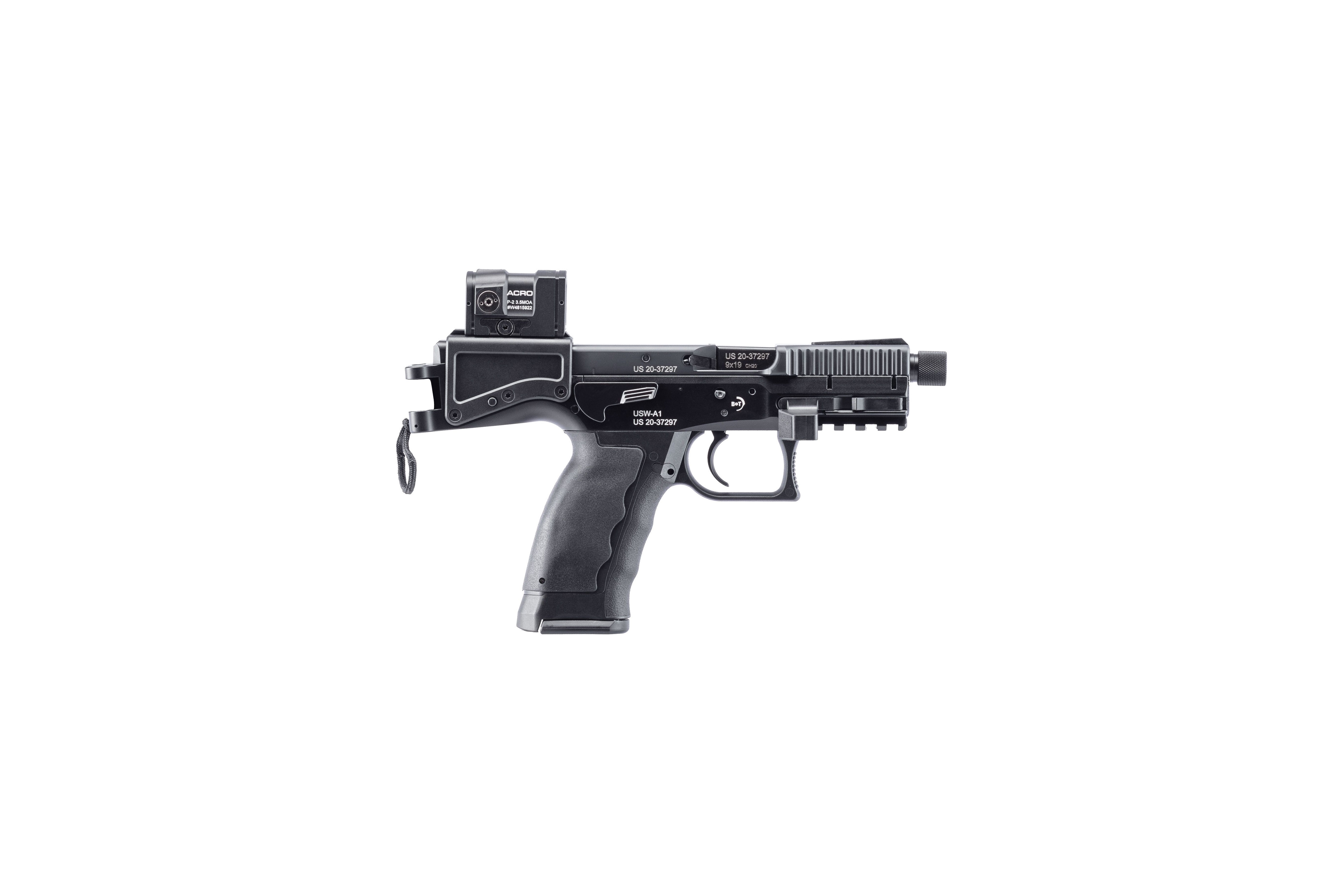 B&T USW-A1 9MM 4.3" 17RD BLK
