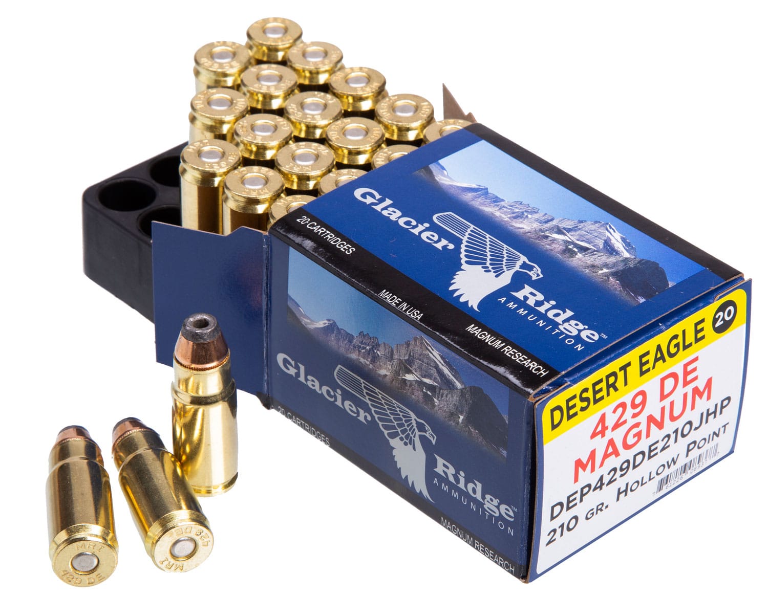 Magnum Research Glacier Ridge DEP429DE210J Desert Eagle 429DE 210gr Jacketed Hollow Point 20 Per Box/25 Case