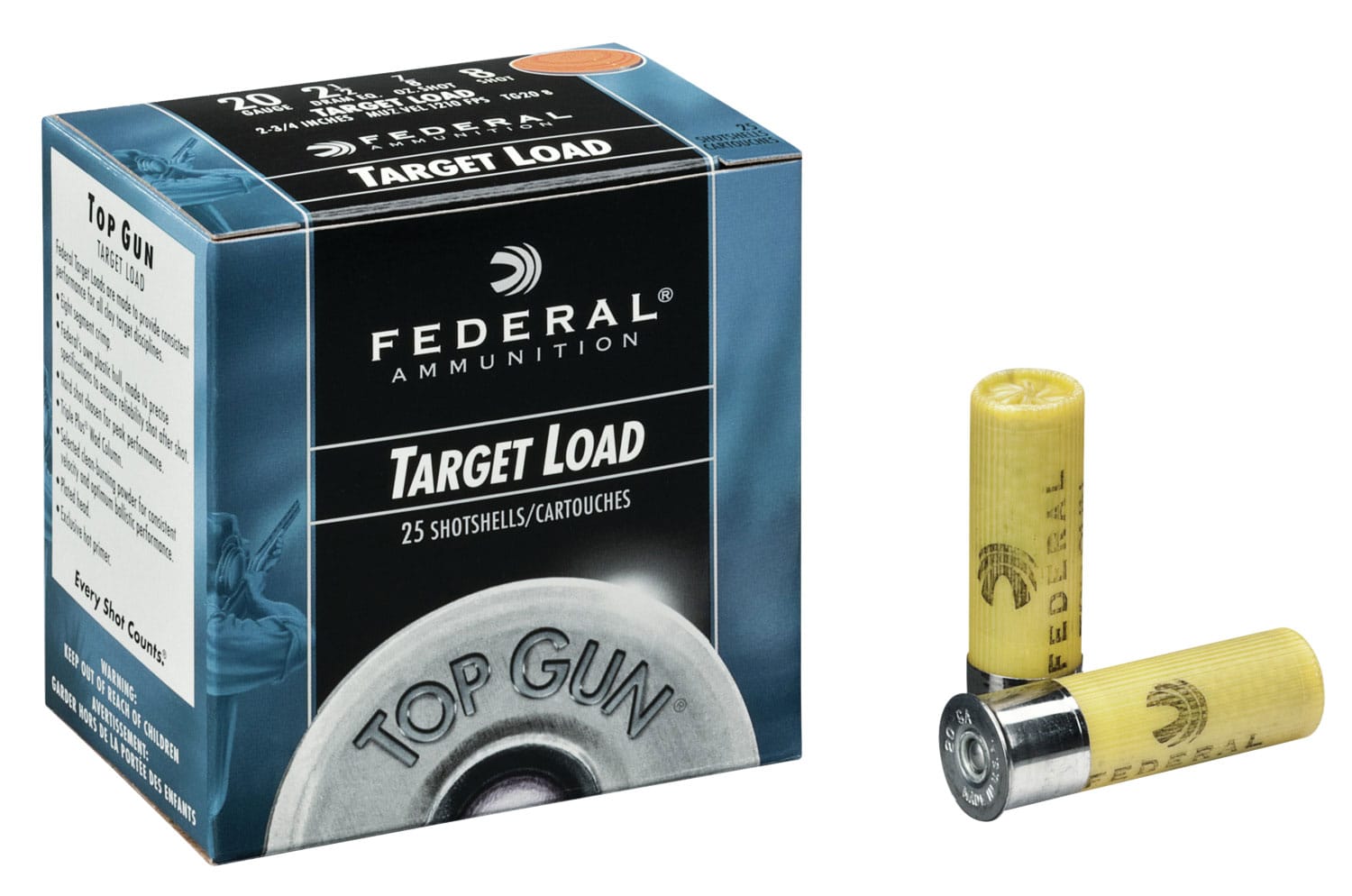 Federal TG208 Top Gun 20Gauge 2.75" 7/8oz 8Shot 25 Per Box/10 Case