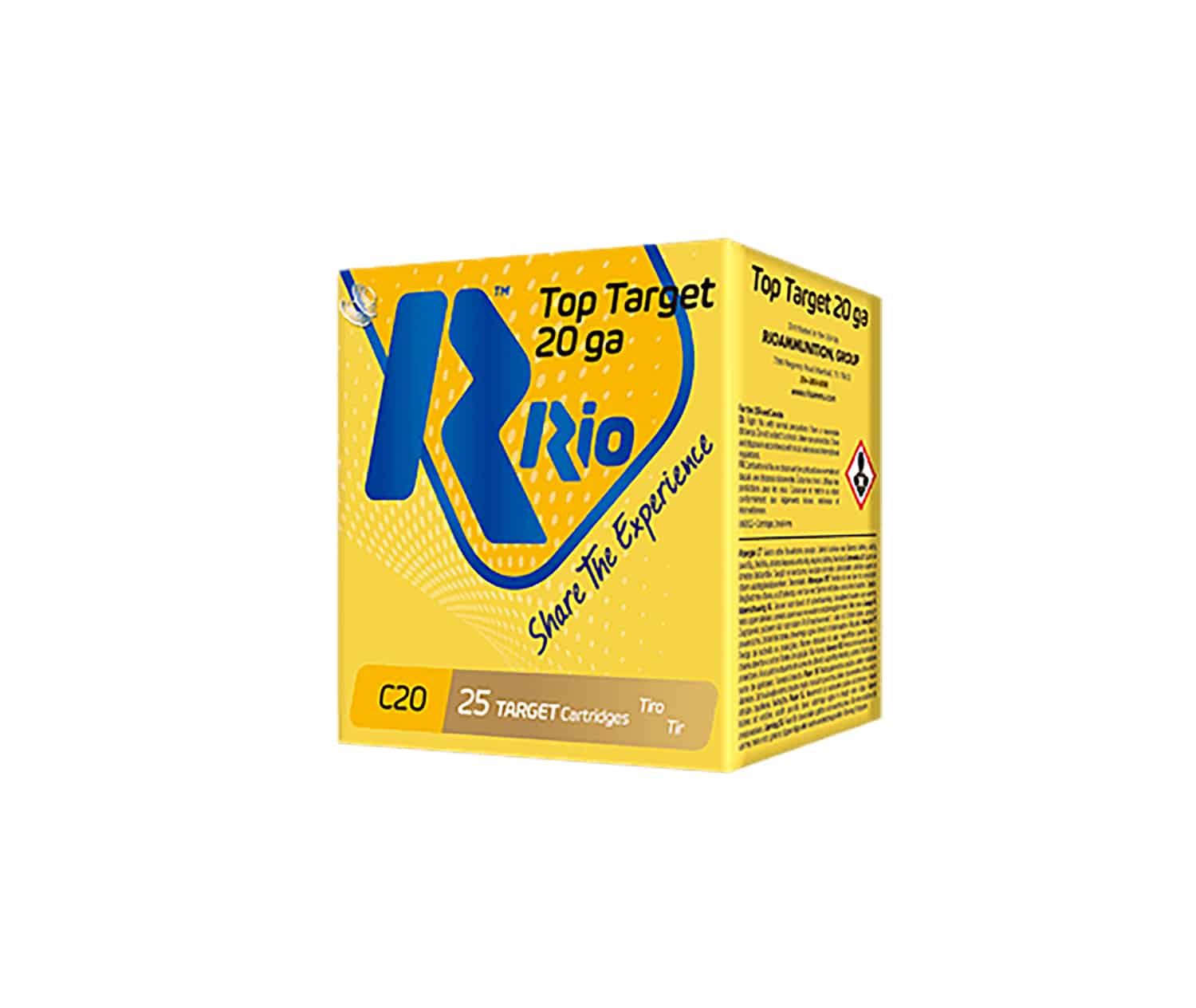 Rio Ammunition TT208 Top Target 20Gauge 2.75" 7/8oz 8Shot 25 Per Box/10 Case