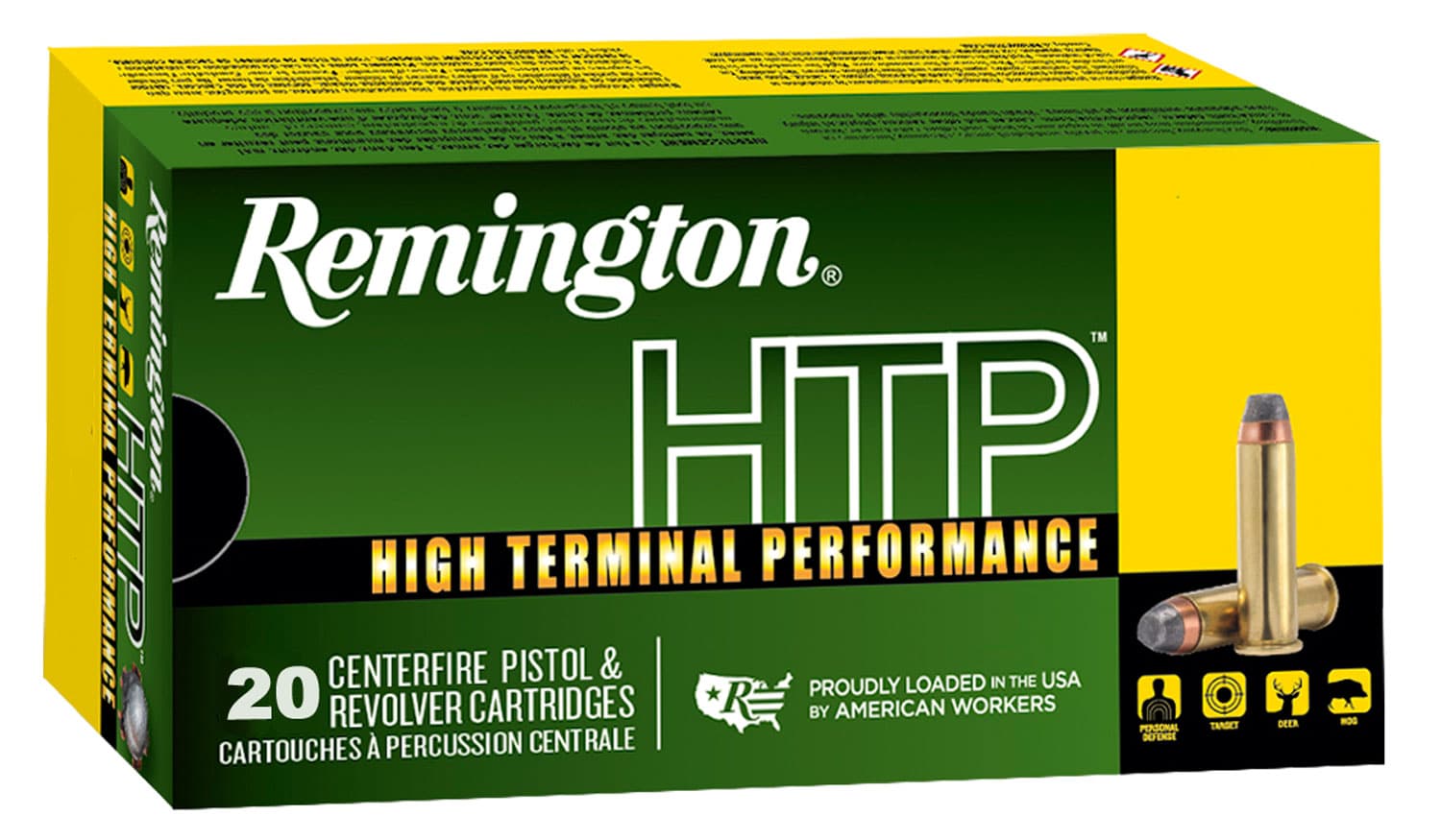 Remington Ammunition 22295 HTP 38Special+P 110gr Semi Jacketed Hollow Point 20 Per Box/25 Case