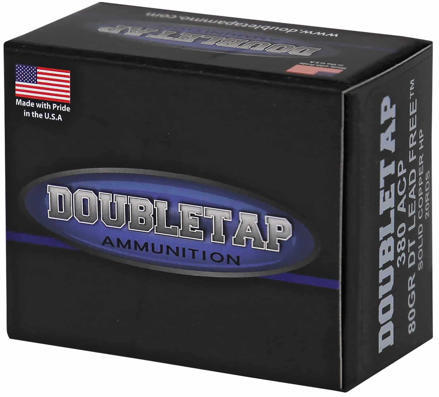 DoubleTap Ammunition 380A80X Defense Tac- XP 380ACP 80gr DT Lead Free 20 Per Box/50 Case